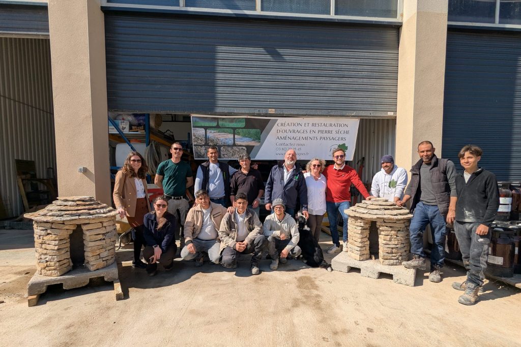 Equipe de muraillers Beaune, Bourgogne, France